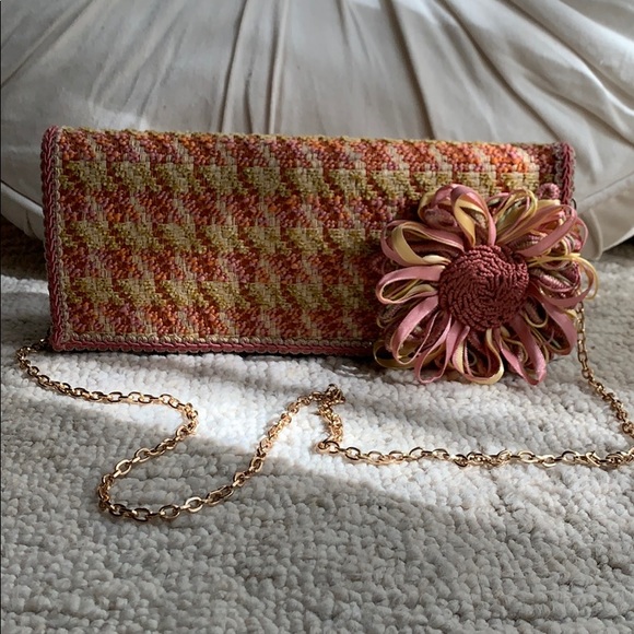 Charming Lorren Bell pink tweed clutch - Picture 3 of 11